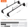 VEVOR Trailer Ladder Rack, 60" 2 Crossbars Ladder Roof Rack, Heavy-duty Steel Van Roof Ladder Rack, 500 lbs Capacity Van Ladder Rack, Fit for Universal Truck Roofs