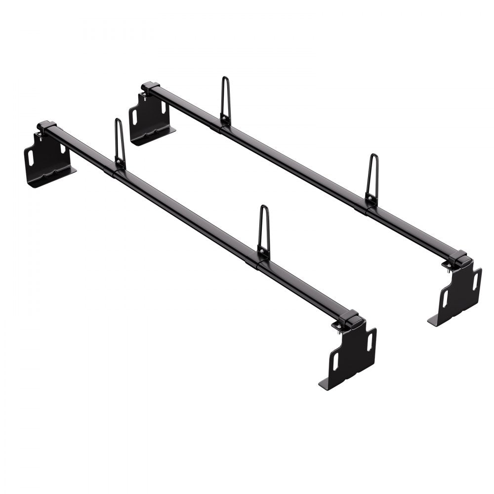 VEVOR Trailer Ladder Rack, 60" 2 Crossbars Ladder Roof Rack, Heavy-duty Steel Van Roof Ladder Rack, 500 lbs Capacity Van Ladder Rack, Fit for Universal Truck Roofs