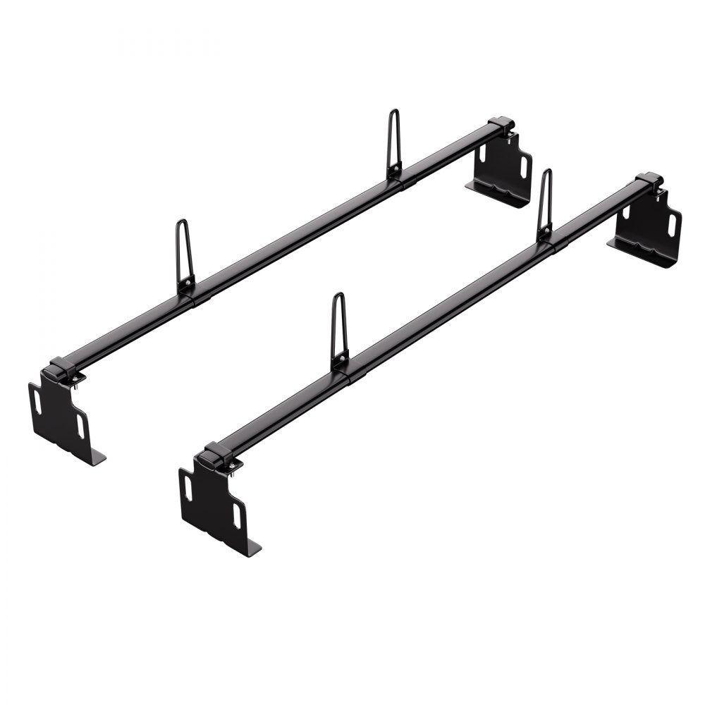 VEVOR Trailer Ladder Rack, 60" 2 Crossbars Ladder Roof Rack, Heavy-duty Steel Van Roof Ladder Rack, 500 lbs Capacity Van Ladder Rack, Fit for Universal Truck Roofs