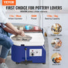 VEVOR Pottery Wheel, 350W, 11 in Clay Wheel Forming Machine, 60-300 RPM Adjustable Speed with Handle and Pedal Control, ABS Detachable Basin, Accessory Kit for Adults and Beginners Craft DIY, Blue