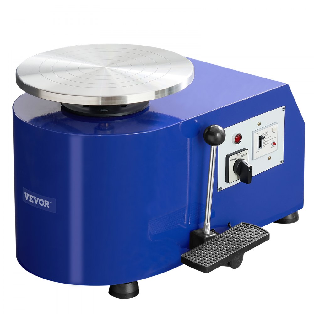 VEVOR Pottery Wheel for Adults and Beginners, 350W, 11in Clay Wheel Forming Machine, Adjustable 0-300RPM Speed Handle and Pedal Control, ABS Detachable Basin, Accessory Kit for Craft DIY, Blue Updated