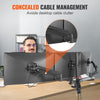 VEVOR Triple Monitor Mount, Supports 13"-27" Screens, Fully Adjustable Gas Spring Monitor Arm, Holds up to 20 lbs per Arm, Triple Monitor Stand with C-Clamp/Grommet Mounting Base, VESA Mount 75/100 mm