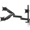 VEVOR Triple Monitor Mount, Supports 13"-27" Screens, Fully Adjustable Gas Spring Monitor Arm, Holds up to 20 lbs per Arm, Triple Monitor Stand with C-Clamp/Grommet Mounting Base, VESA Mount 75/100 mm