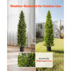 VEVOR Artificial Topiary Cedar Trees, 60 inch 2 Set Faux Pine Shrubs Plants, Fake Silk Tree Look Real, Easy Assembly for Decor Front Porch Outdoor Patio Garden Balcony Backyard Indoor Office