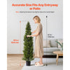 VEVOR Artificial Topiary Cedar Trees, 60 inch 2 Set Faux Pine Shrubs Plants, Fake Silk Tree Look Real, Easy Assembly for Decor Front Porch Outdoor Patio Garden Balcony Backyard Indoor Office