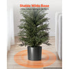 VEVOR Artificial Topiary Cedar Tree 8 Ft Set of 2 with Pot Greenery Decor, Premium PE Fake Trees, Year-Round Indoor & Outdoor Faux Green Plant for Front Door, Entryway, Porch, Balcony, Patio, Garden