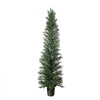 VEVOR Artificial Topiary Cedar Tree 8 Ft Set of 2 with Pot Greenery Decor, Premium PE Fake Trees, Year-Round Indoor & Outdoor Faux Green Plant for Front Door, Entryway, Porch, Balcony, Patio, Garden