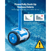 VEVOR Suction Pool Cleaner, Automatic Pool Vacuum Cleaner, Suction Side Automatic Pool Cleaner, Suction Vacuum Pool Sweeper with 2 Wheels, for In-ground Pool and Above-ground Pool Up to 20 x 40 ft