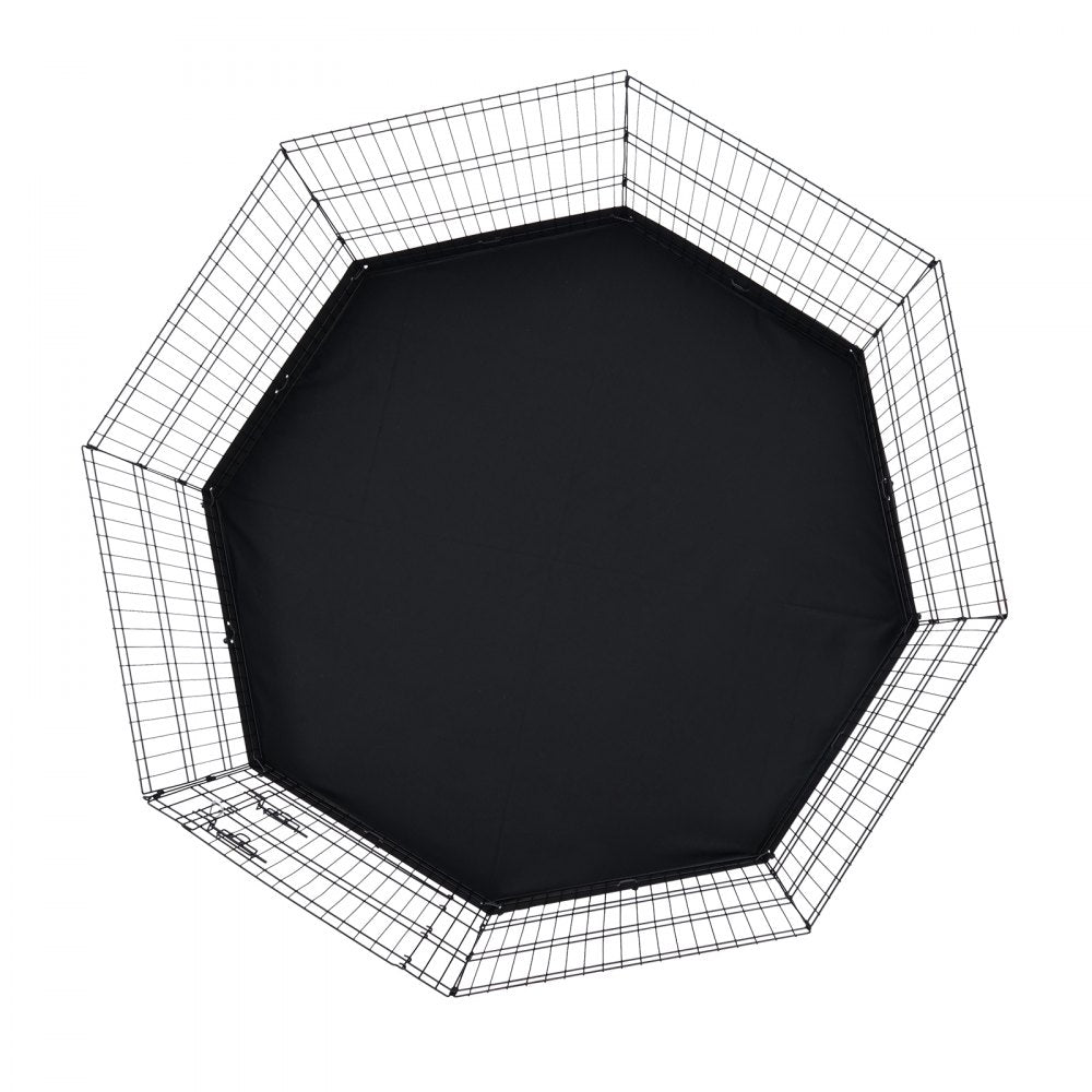 VEVOR Dog Playpen, 8 Pcs 30"H x 24"W Panels Foldable Metal Pet Exercise Pen, Dog Fence Indoor and Outdoor Pen with Door, 600D Oxford Fabric Bottom Pad, Pet Playpen for Dogs, Cats, Other Small Animals