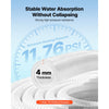 VEVOR Suction Hose 2" x 25 ft Heavy Duty PVC Suction Pump Hose Assembly, for Swimming Pools Trash Pump, Water Transfer, High Pressure Resistance, Weather-Proof & Burst-Resistant, with Clamps, White