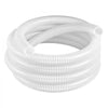 VEVOR Suction Hose 2" x 25 ft Heavy Duty PVC Suction Pump Hose Assembly, for Swimming Pools Trash Pump, Water Transfer, High Pressure Resistance, Weather-Proof & Burst-Resistant, with Clamps, White