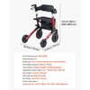 VEVOR Rollator Walker with Seat for Seniors, Ultra Compact 3-Fold Rolling Walker, Lightweight Aluminum Mobility Walking Aid with PU Solid Wheels, Adjustable Handle, Cup & Cane Holder - Supports 300LBS