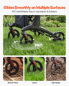 Glides smoothly on multiple surfaces - 8 inch solid PVC wheels