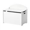 VEVOR Kids Storage Bench, Wooden Toy Box Chest with Backrest, Large Storage Cabinet with Safety Hinge, Toddlers Storage Bench for Playroom, Living Room or Entryway, 23.5 x 14.5 x 21.46 in, White