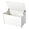 VEVOR Kids Storage Bench, Wooden Toy Box Chest with Backrest, Large Storage Cabinet with Safety Hinge, Toddlers Storage Bench for Playroom, Living Room or Entryway, 23.5 x 14.5 x 21.46 in, White