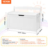 VEVOR Wooden Toy Chest for Kids, Toddler Toy Storage Box with Flip-Top Lid and Safety Hinge, 32.68 x 17.91 x 24.02" Large Kids Storage Bench for Playroom, Bedroom, Living Room or Entryway, White