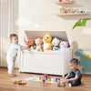 VEVOR Wooden Toy Chest for Kids, Toddler Toy Storage Box with Flip-Top Lid and Safety Hinge, 32.68 x 17.91 x 24.02" Large Kids Storage Bench for Playroom, Bedroom, Living Room or Entryway, White