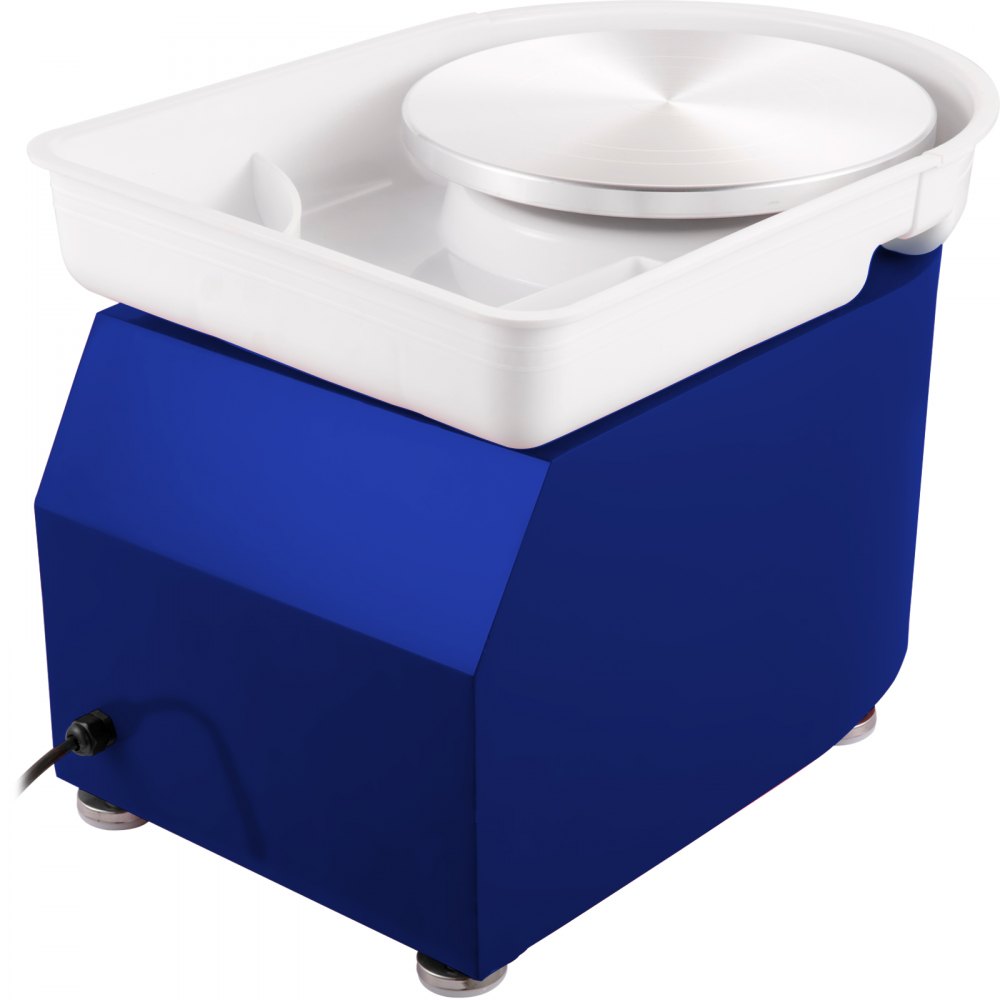 VEVOR Pottery Wheel 28cm Pottery Forming Machine with Detachable Basin Foot Pedal Control 350W Art Craft DIY Clay Tool for Art Craft Work and Home DIY Blue, 18 Piece