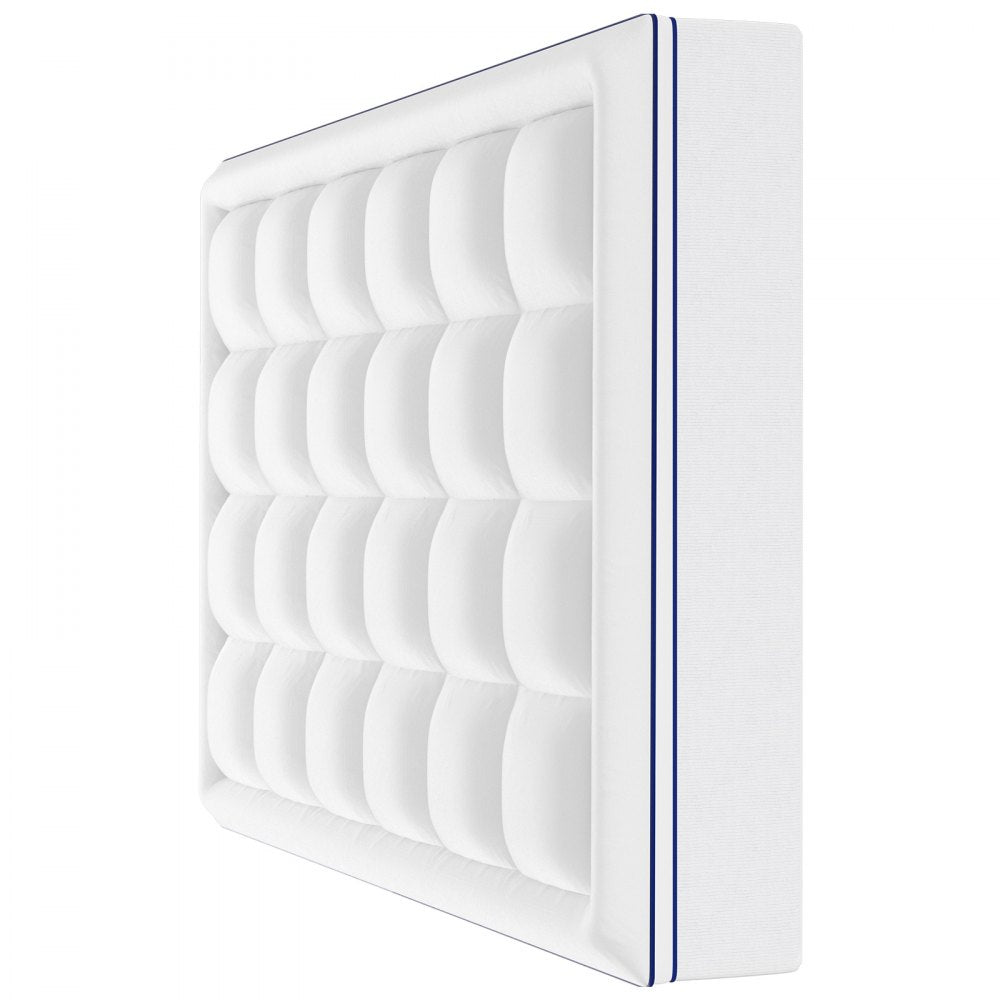 VEVOR Mattress Topper, Queen Size, 1" Thickness, Fiber Fill Pad with Detachable and Washable Layer, Comfortable Supportive, Cooling, Breathable, with Detachable Bedside Pocket for Holding Small Items