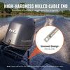 VEVOR Boat Steering Cable, 17 Feet Outboard Marine Rotary Steering Cable, 1/2 Ton High Tensile Strength, Replacement Steering Cable Compatible with Most Single-Station Outboard Steering Systems