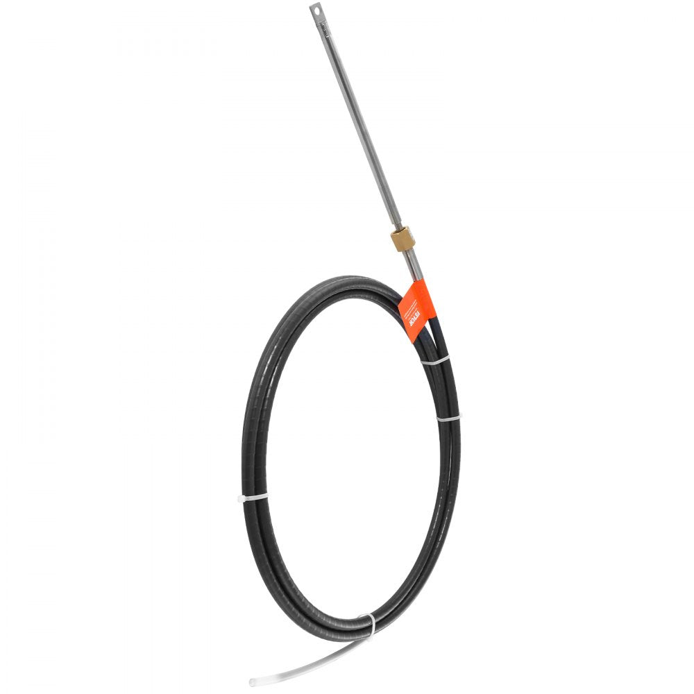 VEVOR Boat Steering Cable, 17 Feet Outboard Marine Rotary Steering Cable, 1/2 Ton High Tensile Strength, Replacement Steering Cable Compatible with Most Single-Station Outboard Steering Systems