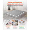 VEVOR Box Spring, Queen Size Bed Frame with Washable Fabric Cloth, Heavy Duty Metal Frame for Queen Bed, 4 in Mattress Foundation, 3500 lbs Max Weight Capacity, Easy Assembly, 79.1 L x 59.4 W x 4 H in