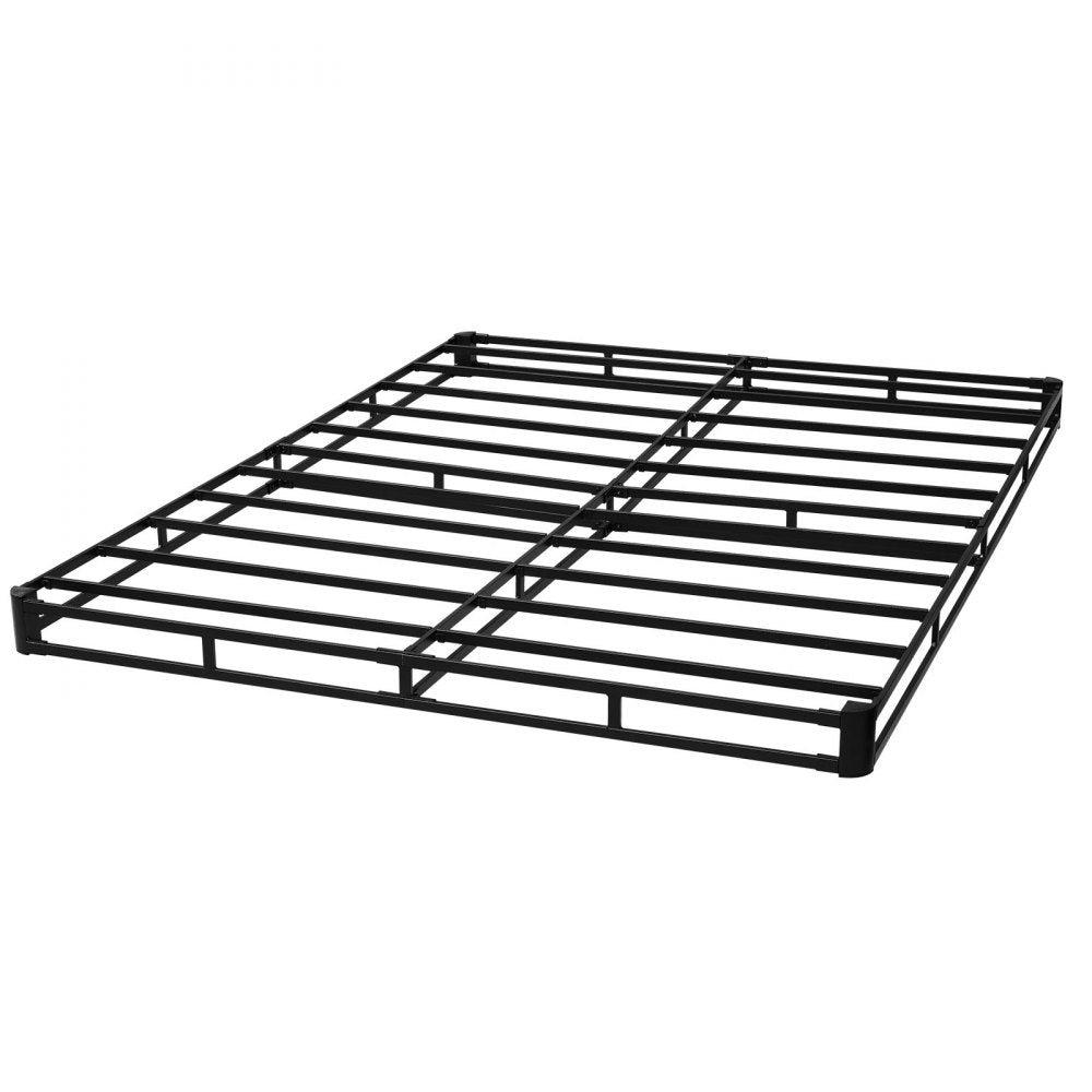 VEVOR Box Spring, Queen Size Bed Frame with Washable Fabric Cloth, Heavy Duty Metal Frame for Queen Bed, 4 in Mattress Foundation, 3500 lbs Max Weight Capacity, Easy Assembly, 79.1 L x 59.4 W x 4 H in