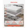 VEVOR Box Spring, Queen Size Bed Frame with Washable Fabric Cloth, Heavy Duty Metal Frame for Queen Bed, 5.1 in Mattress Foundation, 3500 lbs Max Weight Capacity, Easy Assembly, 79.1 x 59.6 x 5.1 in