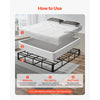 VEVOR Box Spring, Queen Size Bed Frame with Washable Fabric Cloth, Heavy Duty Metal Frame for Queen Bed, 9.1 in Mattress Foundation, 3500 lbs Max Weight Capacity, Easy Assembly, 79.1 x 59.6 x 9.1 in