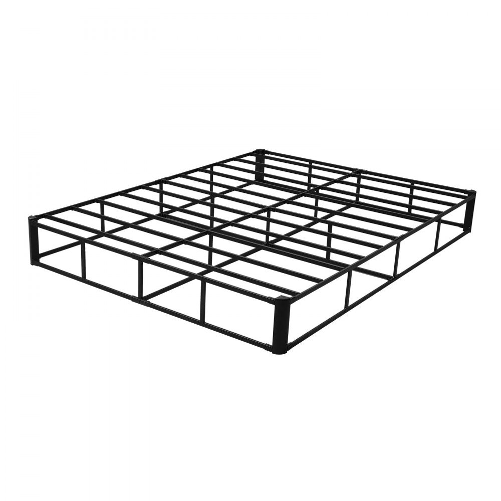 VEVOR Box Spring, Queen Size Bed Frame with Washable Fabric Cloth, Heavy Duty Metal Frame for Queen Bed, 9.1 in Mattress Foundation, 3500 lbs Max Weight Capacity, Easy Assembly, 79.1 x 59.6 x 9.1 in