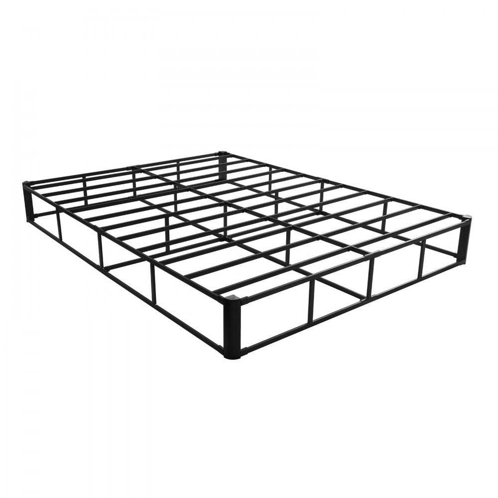 VEVOR Box Spring, Queen Size Bed Frame with Washable Fabric Cloth, Heavy Duty Metal Frame for Queen Bed, 9.1 in Mattress Foundation, 3500 lbs Max Weight Capacity, Easy Assembly, 79.1 x 59.6 x 9.1 in