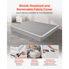 VEVOR Box Spring, King Size Bed Frame with Washable Fabric Cloth, Heavy Duty Metal Frame for King Bed, 9.1 in Mattress Foundation, 3500 lbs Max Weight Capacity, Easy Assembly, 79.1 x 75.8 x 9.1 in