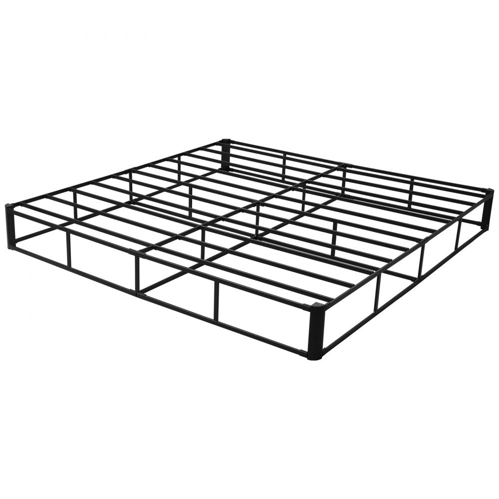 VEVOR Box Spring, King Size Bed Frame with Washable Fabric Cloth, Heavy Duty Metal Frame for King Bed, 9.1 in Mattress Foundation, 3500 lbs Max Weight Capacity, Easy Assembly, 79.1 x 75.8 x 9.1 in