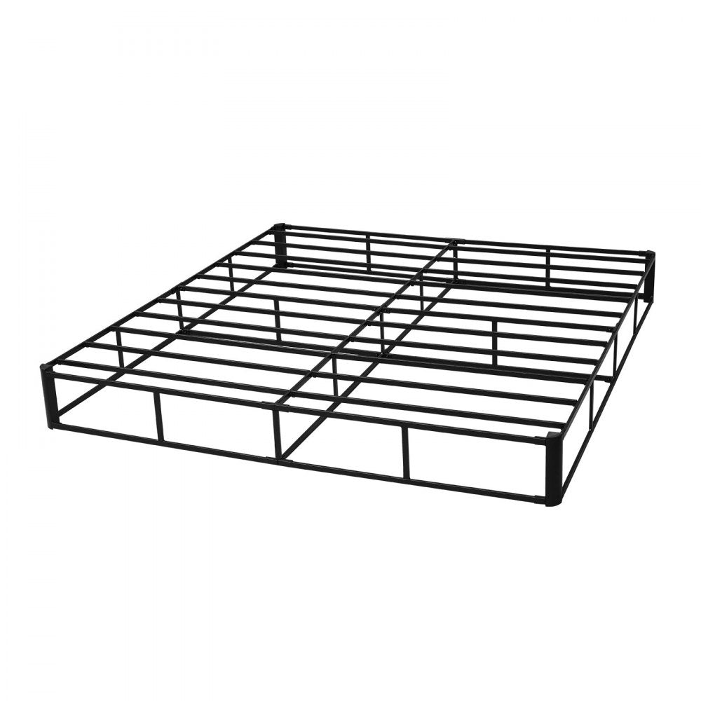 VEVOR Box Spring, King Size Bed Frame with Washable Fabric Cloth, Heavy Duty Metal Frame for King Bed, 9.1 in Mattress Foundation, 3500 lbs Max Weight Capacity, Easy Assembly, 79.1 x 75.8 x 9.1 in