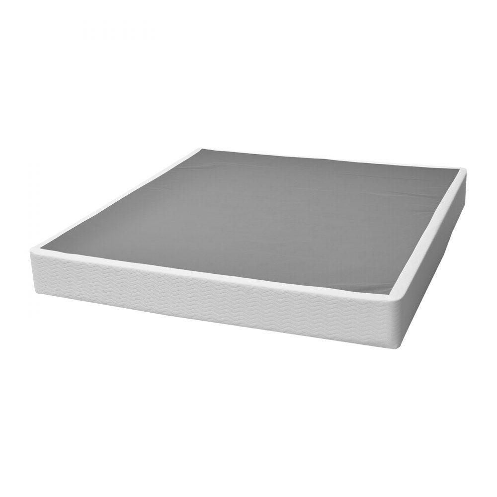 VEVOR Box Spring, King Size Bed Frame with Washable Fabric Cloth, Heavy Duty Metal Frame for King Bed, 9 in Mattress Foundation, 3500 lbs Max Weight Capacity, Easy Assembly, 79.1 L x 75.8 W x 9.1 H in