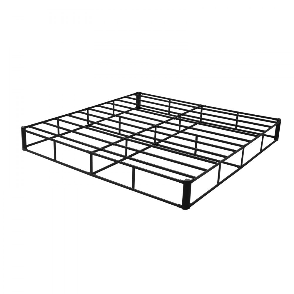 VEVOR Box Spring, King Size Bed Frame with Washable Fabric Cloth, Heavy Duty Metal Frame for King Bed, 9 in Mattress Foundation, 3500 lbs Max Weight Capacity, Easy Assembly, 79.1 L x 75.8 W x 9.1 H in