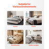 VEVOR Box Spring, Queen Size Bed Frame with Washable Fabric Cloth, Heavy Duty Metal Frame for Queen Bed, 5 in Mattress Foundation, 3500 lbs Max Weight Capacity, Easy Assembly, 79.1L x 59.6W x 5.1H in