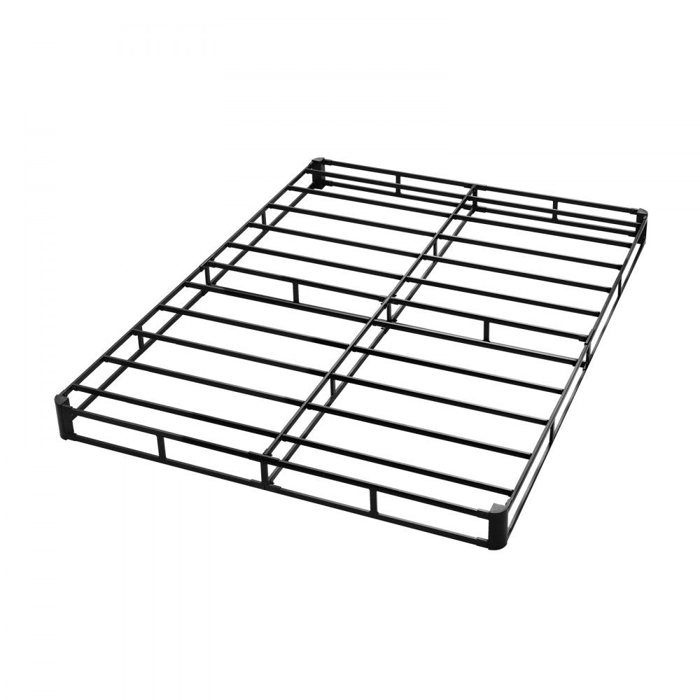 VEVOR Box Spring, Queen Size Bed Frame with Washable Fabric Cloth, Heavy Duty Metal Frame for Queen Bed, 5 in Mattress Foundation, 3500 lbs Max Weight Capacity, Easy Assembly, 79.1L x 59.6W x 5.1H in