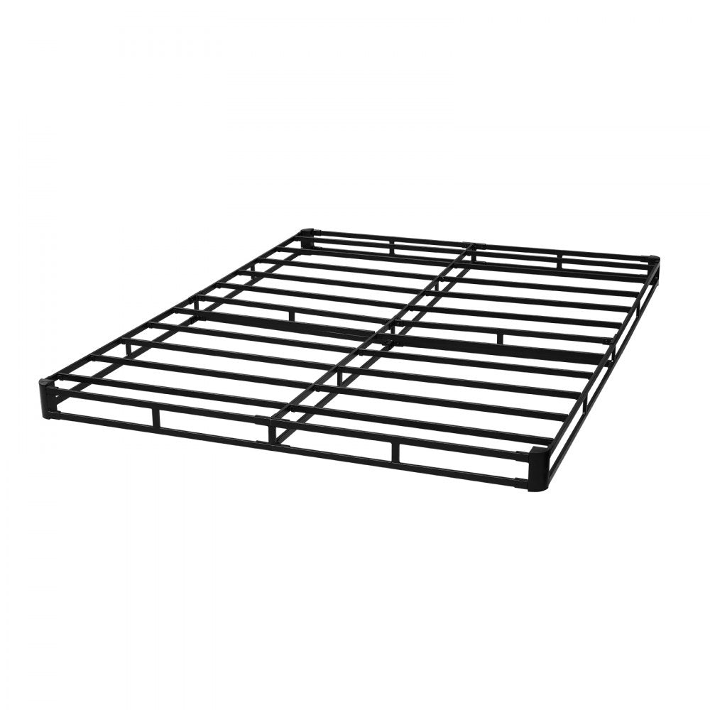 VEVOR Box Spring, Queen Size Bed Frame with Washable Fabric Cloth, Heavy Duty Metal Frame for Queen Bed, 4 in Mattress Foundation, 3500 lbs Max Weight Capacity, Easy Assembly, 79.1 L x 59.4 W x 4 H in