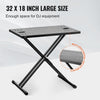 VEVOR DJ Table Stand, 32" x 20" Portable DJ Laptop and Controller Stand, Lightweight DJ Desk DJ Booth Adjustable Height DJ Stand, Foldable Double-X Braced Keyboard Stand & Tabletop, Audio Mixer Stand