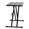 VEVOR DJ Table Stand, 32" x 20" Portable DJ Laptop and Controller Stand, Lightweight DJ Desk DJ Booth Adjustable Height DJ Stand, Foldable Double-X Braced Keyboard Stand & Tabletop, Audio Mixer Stand