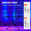 VEVOR DJ Table Stand, (32"-43") x 18" Portable DJ Laptop and Controller Stand, Lightweight DJ Desk DJ Booth Adjustable Height DJ Stand, Foldable Double-X Keyboard Stand & Tabletop, Audio Mixer Stand