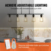 VEVOR 5-Light Kitchen Island Pendant Lights, 60W, Adjustable Dining Room Light Fixture with Clear Glass Lampshade 4 Rods 2 Metal Chains, Metal Frame Farmhouse Linear Chandeliers for Dining Room, E26