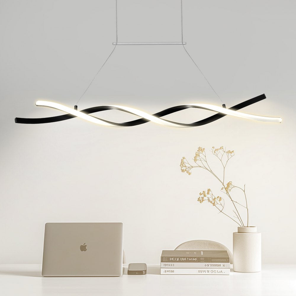 VEVOR Modern Chandelier Light Fixtures, 24W, Dimmable LED Pendant Light with Silicone Lampshade, 3000K / 4000K / 6500K Color Temperature Adjustable Ceiling Lamp, for Kitchen, Dining Room