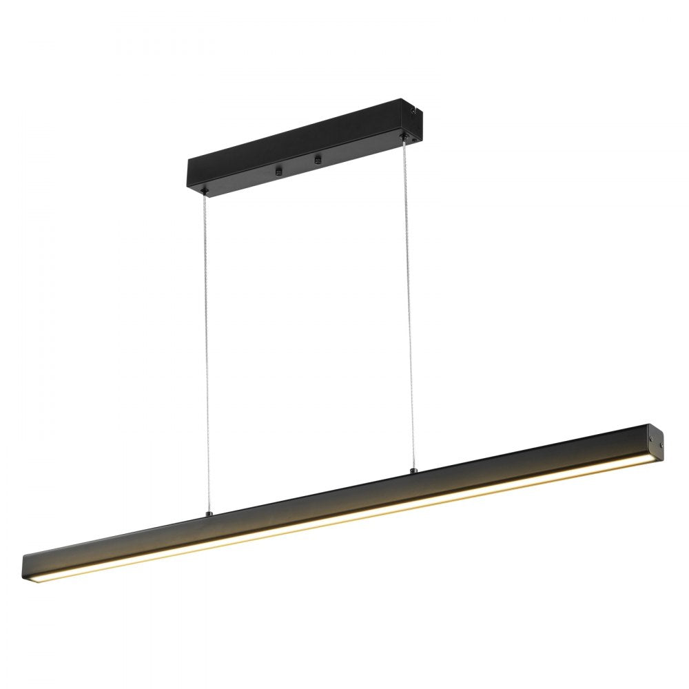 VEVOR Dimmable Linear Pendant Light, 20W, 47 in LED Linear Light Fixture Chandelier with Acrylic Lampshade 3000K / 4000K / 6500K Color Temperature Adjustable Height, for Dining Room Kitchen Island