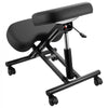 VEVOR Ergonomic Kneeling Chair with Wheels, Mobile X-Shaped Posture Knee Chair with Adjustable Height & Thick Foam Cushions, Natural Relief for Neck or Back Pain for Home, Office or Meditation, Black