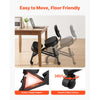 VEVOR Ergonomic Kneeling Chair with Backrest & Wheels, Mobile X-Shaped Posture Knee Chair with Adjustable Height & Thick Foam Cushions, Relief for Neck or Back Pain for Home, Office, Meditation, Black