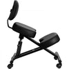 VEVOR Ergonomic Kneeling Chair with Backrest & Wheels, Mobile X-Shaped Posture Knee Chair with Adjustable Height & Thick Foam Cushions, Relief for Neck or Back Pain for Home, Office, Meditation, Black
