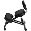 VEVOR Ergonomic Kneeling Chair with Backrest & Wheels, Mobile X-Shaped Posture Knee Chair with Adjustable Height & Thick Foam Cushions, Relief for Neck or Back Pain for Home, Office, Meditation, Black