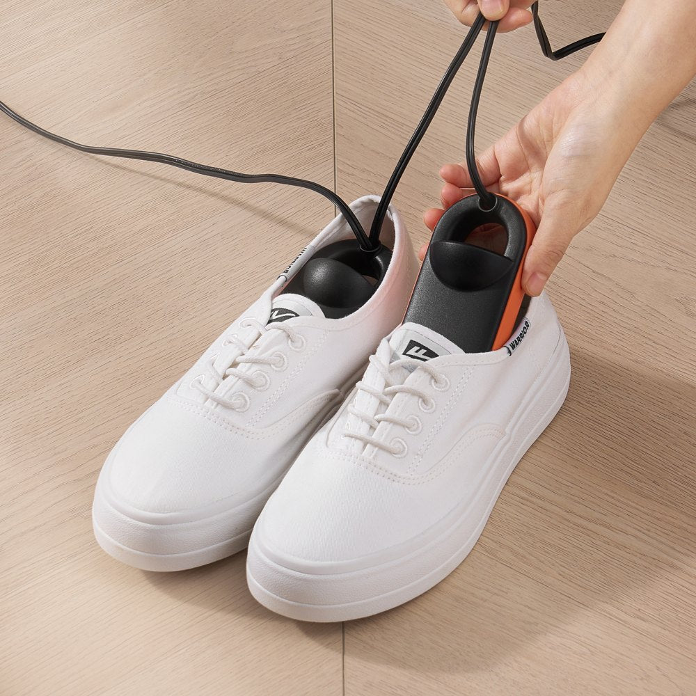 VEVOR Portable Shoe Dryer, Electric Boot Dryer, Deodorized Boot Warmers/Dryer with Quick & Even Drying for Cotton Slippers, Snow Boots, Leather Shoes, Canvas Shoes, Socks, Black & Orange